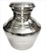 NAAYAGI - Stainless Steel - MILK KUDAM, KUDAM, Milk Pot, Water DISPENSOR for Home, Temple USE -MINI SIZE - 2 Litre ( Silver Color )