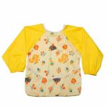 LuvLap Yellow Printed Polyester Long Sleeve Baby Bib Cum Apron