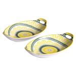 Nestasia Yellow & Green Ceramic Platters 0 Abcs174