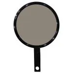 Scarlet Line Professional Round One Sided Large Hand Mirror, Vanity Mirror for Makeup, Salon Barber Hairdressing Big Mirror with Plastic Handle