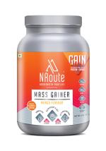 NRoute Mass Gainer Protein Powder For Men & Women Post Workout, 2lbs, Mango flavour