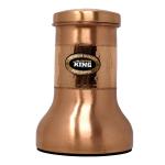Mr. Copper King Premium Copper Bedroom_Bedside Lilly Bottle cum Jar Plain Hammered _1300ml