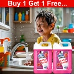 PISHARNATH Hand Wash Liquid pink 10Liter with French Rose & Almond Oil For Clean, Soft & Fregrant Hands