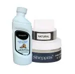 Sheppits Premium Shoe Cream (Natural) & Suede Nubuck Shoes Cleaner Combo | Shoe Care Kit