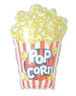 My Party Suppliers Movie Popcorn Mylar Movie Night Themed Party Decorative Foil Balloons (pack of 2)