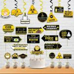 Festiko Happy Quarantine Theme Birthday Social Distancing Party, Home Decorations For 1st, Age Birthday, Anniversary, Babyshower Party 25 Pcs