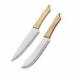 Captoola 8 Inch Professional Kitchen Knife Chinese Clever Wooden Handle Premium Chinese Knife Butcher Knife (Set of 2)