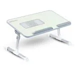 Portronics My Buddy Plus Adjustable/Portable/Foldable Multipurpose Laptop Table with Cooling Fan