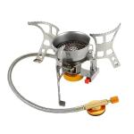 GCA Windproof Camping Stove Foldable Gas Stove with Piezo Ignition Outdoor Backpacking Stove Portable with Carrying Case
