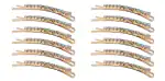 Dazz Look Rhinestone Bobby Pins Crystal Hair Clips Gold Base with Multicolor studded Diamond (12PCS) Hair Pin Sparkling Hair Barrettes Styling Decorative Accessories U Pin for Women and Girls