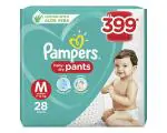 Pampers All round Protection Pants, Medium size baby diapers (MD), 28 Count, Anti Rash diapers, Lotion with Aloe Vera