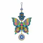 ITBeater Butterfly Evil Eye Hanging for House/Positive Vibes/Hamsa Hand/House Door Entrance/Offices/Decoration/Peace Charm- multicolor