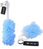 Lonekart Pp Handle, Loofah For Bathing Blue (Pack of 2)