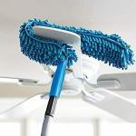 KITSSENTIAL Foldable Microfiber Fan Cleaning Duster Steel Body Flexible Fan mop for Quick and Easy Cleaning of Home, Kitchen, Car, Ceiling, and Fan Dusting Office Fan Cleaning Brush with Long Rod (Multicolor)