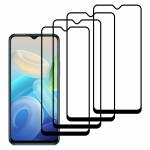 Kite Digital Vivo Y55 (5G) (Black) Tempered Glass Screen Protector with Edge to Edge Coverage and Easy Installation Kit (Pack of 4)