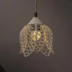 HomesakeHanging White Steel Lotus Light, Hanging Light And Fixture