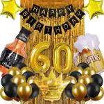 Party Propz Foil, Latex, Cardstock 60Th Birthday Decorations Set (Set Of 33)