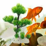 Jainsons Pet Products Aquarium Plants Fish Tank Decorations Size 9 inch Plastic Artificial Plant Goldfish Waterscape Fish Hides Bonsai Tree