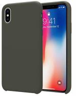 EasyTac Dark Olive Silicone Back Case Cover For Iphone Xs, Iphone 10, Iphone X