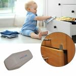 Safe-o-kid Reliable Auto Mechanism Drawer Finger Pinch Door Guard- Grey Pack of 2