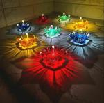MOSTSHOP New Diwali Diya Colourful 3D Reflection Diya Oil Lamp for Diwali Decoration Items for Home - Diya for Decoration Puja Set of (12)
