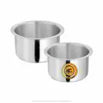 Gestures Cooking Top Aluminium Patila, Bhagona, Tapeli, Saucepot Without Lid, Gas Stove Friendly (1000 ml & 1500 ml)