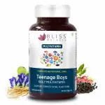 Bliss Welness VitaBliss Sports Teenage Boys Multivitamin & Herbs|With Vitamin A C D E K B1 B2 B3 B6 B12 B5, Zinc, Brahmi, Ginkgo Biloba, Amla, Giloy, Tulsi| Supports Better Immune System, Energy & Strength, Brain Health & Overall Wellness-60 Veg Tablets