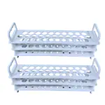 GoLab Laboratory High Quality Plastic Test tubes Stand 3 TIER 16mm* 31 Holes Plastic Test Tube Rack ( pack of 2)