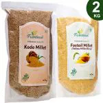 Farmbean Millets Combo 2KG Pack of 2| Natural Grains Unpolished Millets | Kodo 1kg, Foxtail 1kg | Low GI Rice | Nutrient Powerhouse, High Protein & More Fibre than Rice