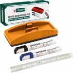 SHELFKING Non Magnetic Whiteboard Duster And Marker| Dry Erase Whiteboard Eraser for Erasing White Board Marker or Chalkboard Writing - (Pack of 1 Duster ,2 Whiteboard Markers And 1 Unit of 30 Cm's Scale\Ruler, Multicolor) Dusters (Multicolor)