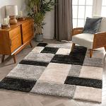 SWEET HOMES Black and Microfiber Carpet 10 x 10 Feet