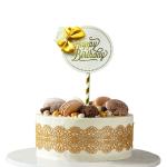 AMFIN Cake Toppers Birthday for Girls / Cake Topper Happy Birthday / Bow Cake Topper / Cake Topper Cup Cake / Cake Photo booth- Pack of 1