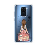 Emble Designer Clear Tranperant Silicone Case For Redmi Note 9 -Design A26 ( TPU | Soft , Redmi Note 9 | Multicolor )