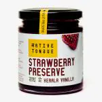 Native Tongue Strawberry Preserve with Kerala Vanilla | 100% Natural Strawberries Jam | 70% Fruit | No preservatives | No Artificial Colours or Flavours | 200 GMS