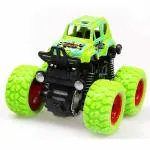 Ni&Mee Mini Size Monster Truck Friction Powered Cars Toys, 360 Degree Stunt Cars Push go Truck for Toddlers Kids Gift - 1 Piece
