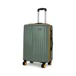 Safari Citymiles 8 Wheels 69 Cm Medium Checkin Trolley Bag Hard Case Polycarbonate 360 Degree Wheeling Luggage, Antitheft Zipper, Travel Bag, Suitcase for Travel, Trolley Bags for Travel, Thyme Green