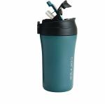 Vrupan Travel Mug 2in1 Insulation Coffee CupReusable Insulated Tumbler with Straw and Lid for Coffee Tea and Cold Drinks for Traveling Office-400ml-Green