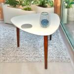 LLUXREEM Engineered Wood Foldable Table: Office Table,Bed Table,Bed Side Table For Bedroom,Center Table For Living Room,Coffee Table,Folding Table For Living Room,Tea Table For Living Room (White)