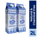 Happi Planet | Eco-Friendly Toilet Cleaner | 2 x 1000ml | Plant Based, Biodegradable, Non Toxic, Natural, Organic | Eliminates Tough Grime, Germs & Bacteria | No Toxic Fumes, Acid Free Formulation