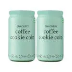 Mapro Snackery Coffee Cookie Coin 198g | No Junk | Eggless | No Vegetable Fat | A2 Butter Only | No Artificial Colour & Flavours | No Added Preservatives | Individually wrapped | Pack Of 2
