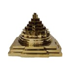 pujaNpujari Brass Shree Meru Yantra for Wealth, Prosperity, Luck and Success