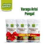 HEALTH BASKET MINSTANT VARAGU ARISI PONGAL MIX COMBO PACK OF 3 (250 GM X 3)