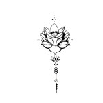 SIMPLY INKED Lotus Flower Temporary Tattoo, Designer Tattoo for all (REALSTIC TATTOO)