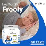 Evelance Adult Dry Pants 61-115 cm (24-45 inches) 12hr absorption (Medium Size - 100 Pcs)