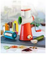 GRECY Manual 4 in 1 Rotary Drum Grater Vegetable Food Cutter Slicer Kitchen Tool Manual Vegetable Slicer,Salad Maker Chopper Kitchen Gadget Tools