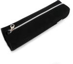 QIPS HMASPB 00037-QIPS Black Multi-Utility Artificial Suede Leather Pencil Pouch, Pack of 2