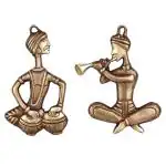 Aesthetic Decors Musical Man Pair W/Tabla & Clarinet