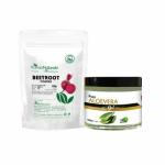 Kanan Naturale Beetroot powder 100gm + Pure Aloe Vera Gel 100gm - Combo