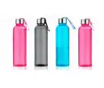 Kitchen4U - Designer Water Bottle for Home & Kitchen, School, College, Office. 1L Bottles (Multicolor) Unbreakable Plastic Water Bottle - 1 L (Pack of 4)