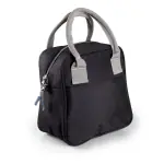 UNINOX Insulted Lunch, Tiffin, Storage Bag for School, Collage Polyster Fabric Waterproof (Black)